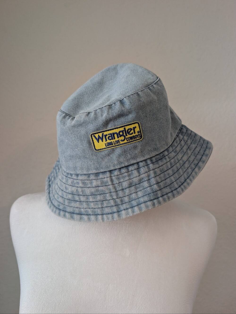 Wrangler Long Live Cowboys Denim Bucket Hat